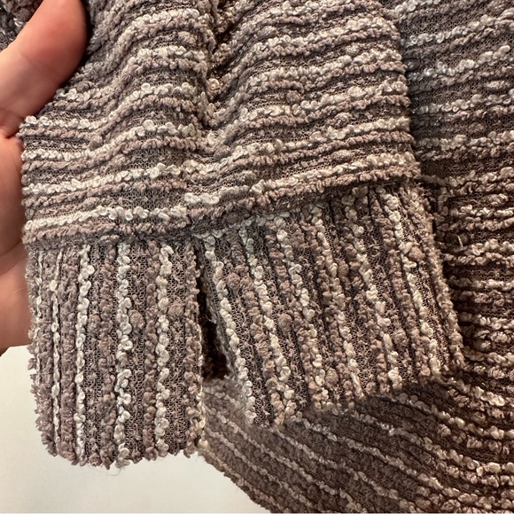 Erin London Pleated Grey Two Tone Collared Full Zip Up Jacket Women’s size XL - Picture 5 of 13